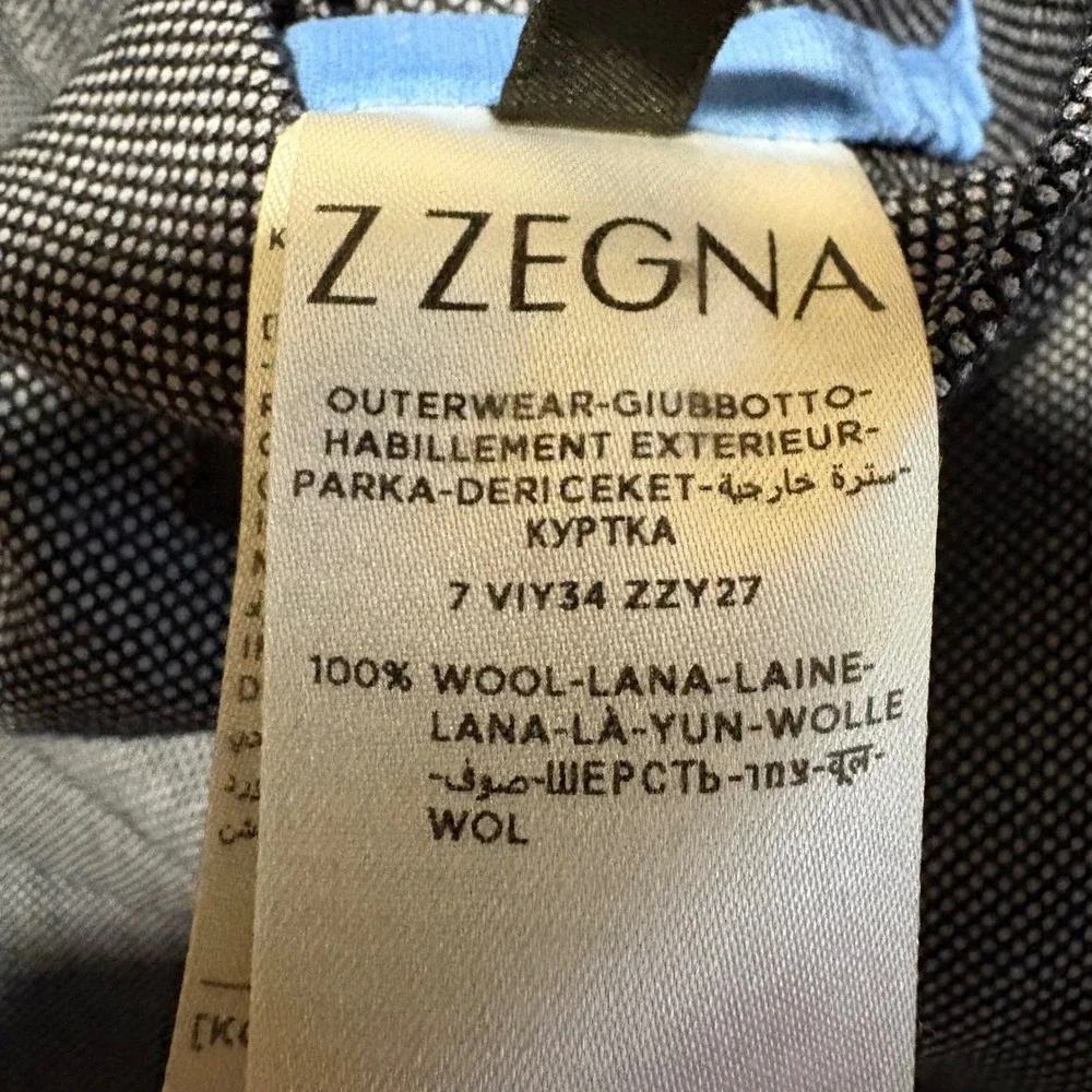 Z Zegna Blazer 42R Blue Wool Unstructured Sport Coat 7 VIY34 ZZY27 Lightweight
